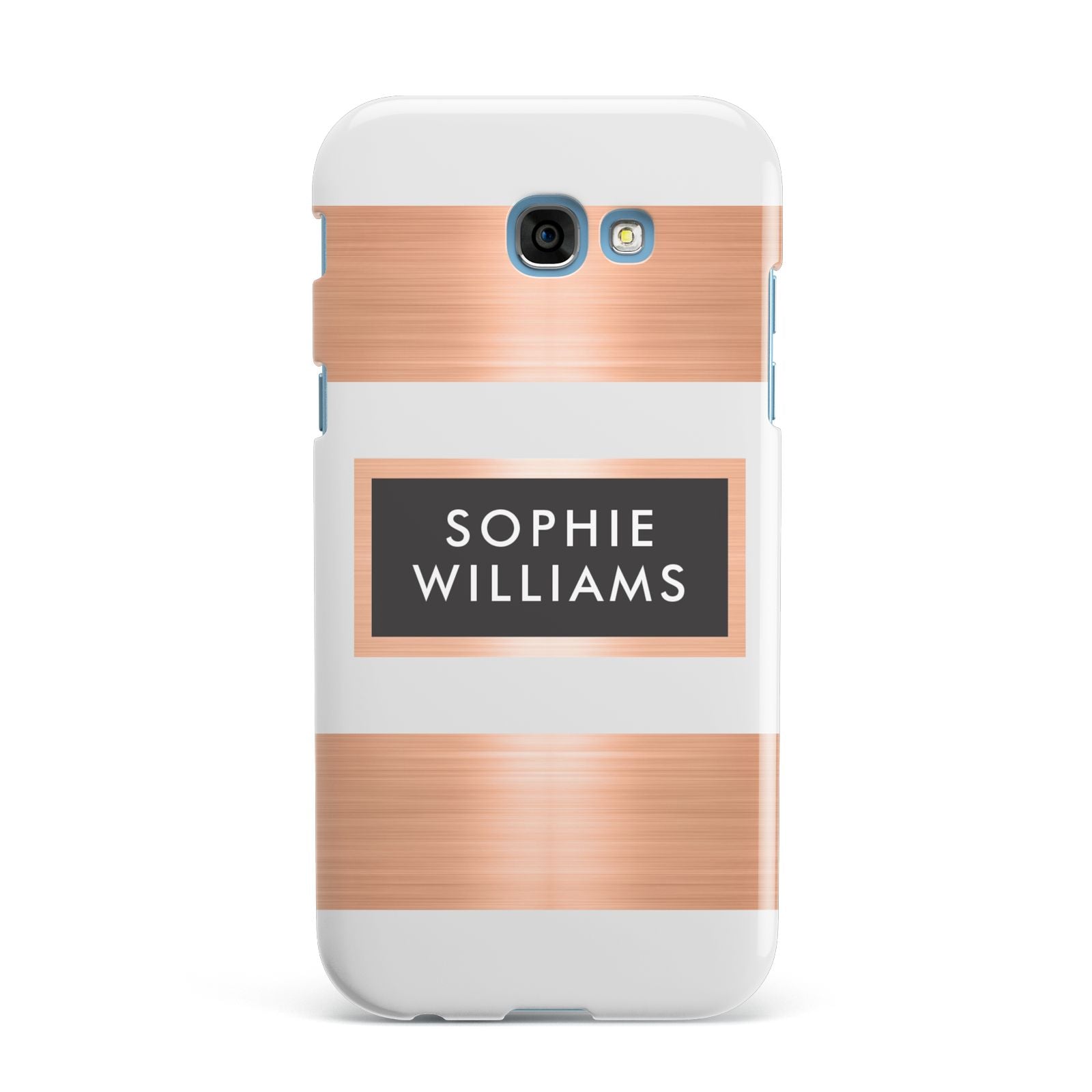 Personalised Rose Gold Name Text Initials Samsung Galaxy A7 2017 Case