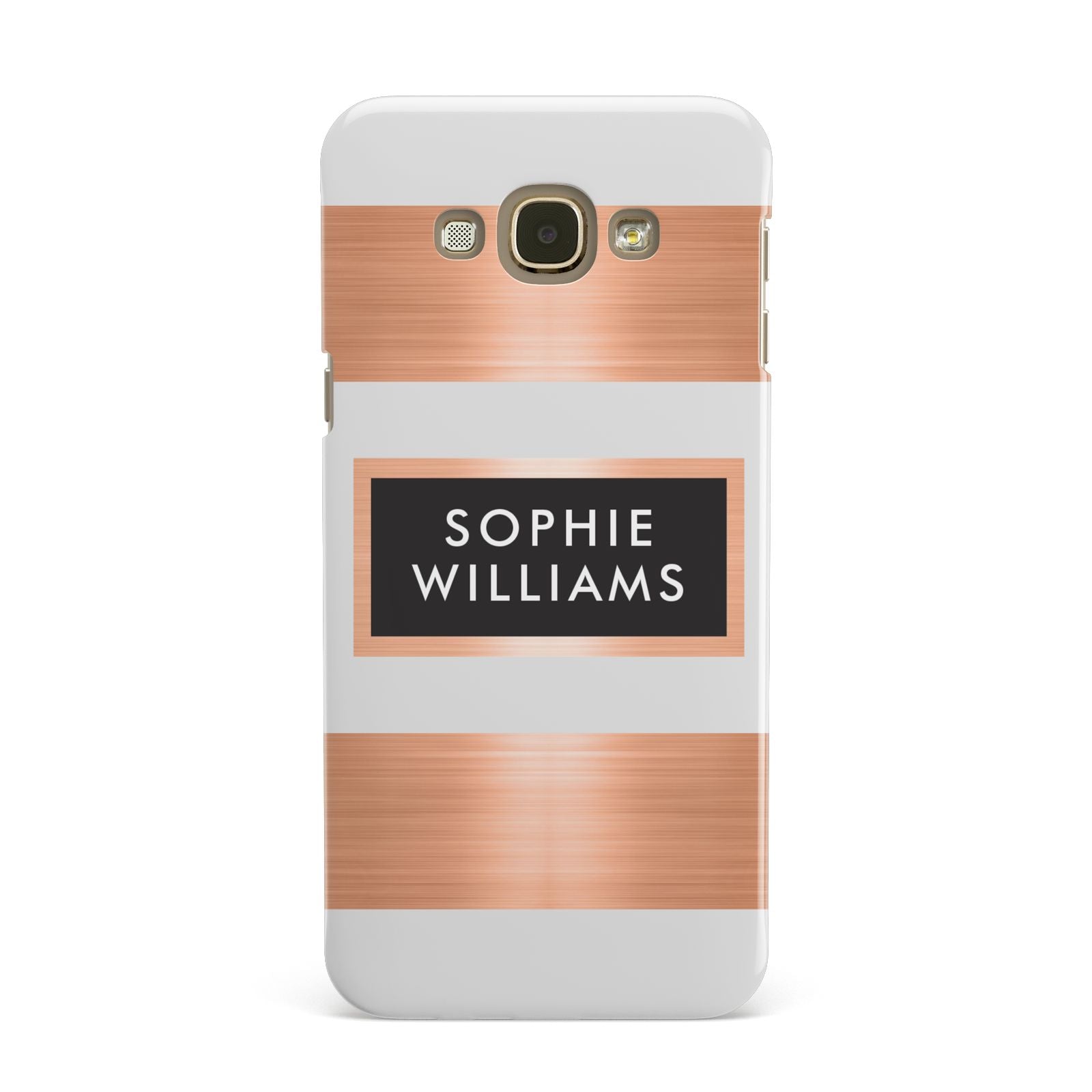 Personalised Rose Gold Name Text Initials Samsung Galaxy A8 Case