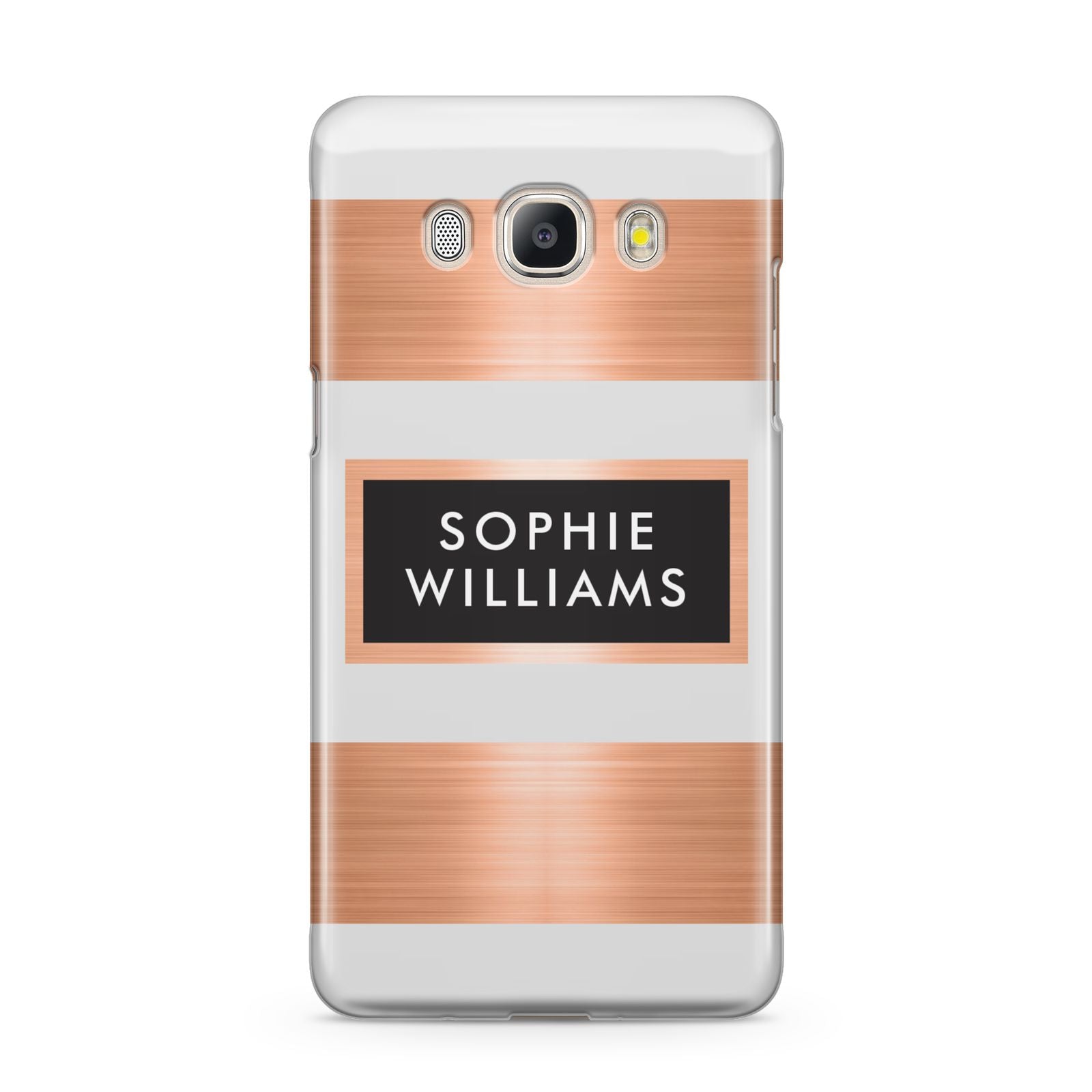 Personalised Rose Gold Name Text Initials Samsung Galaxy J5 2016 Case