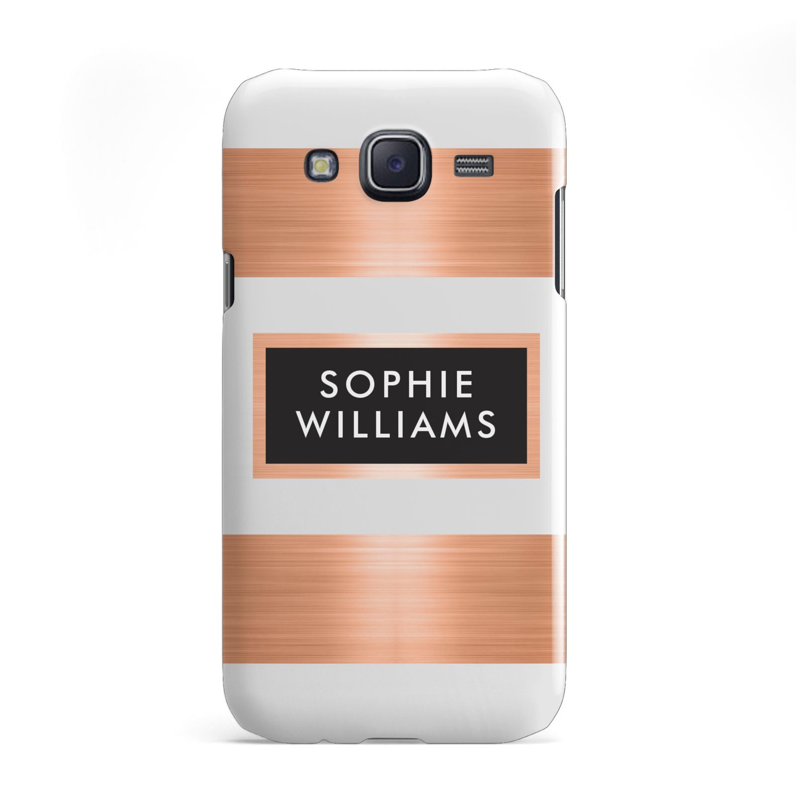 Personalised Rose Gold Name Text Initials Samsung Galaxy J5 Case