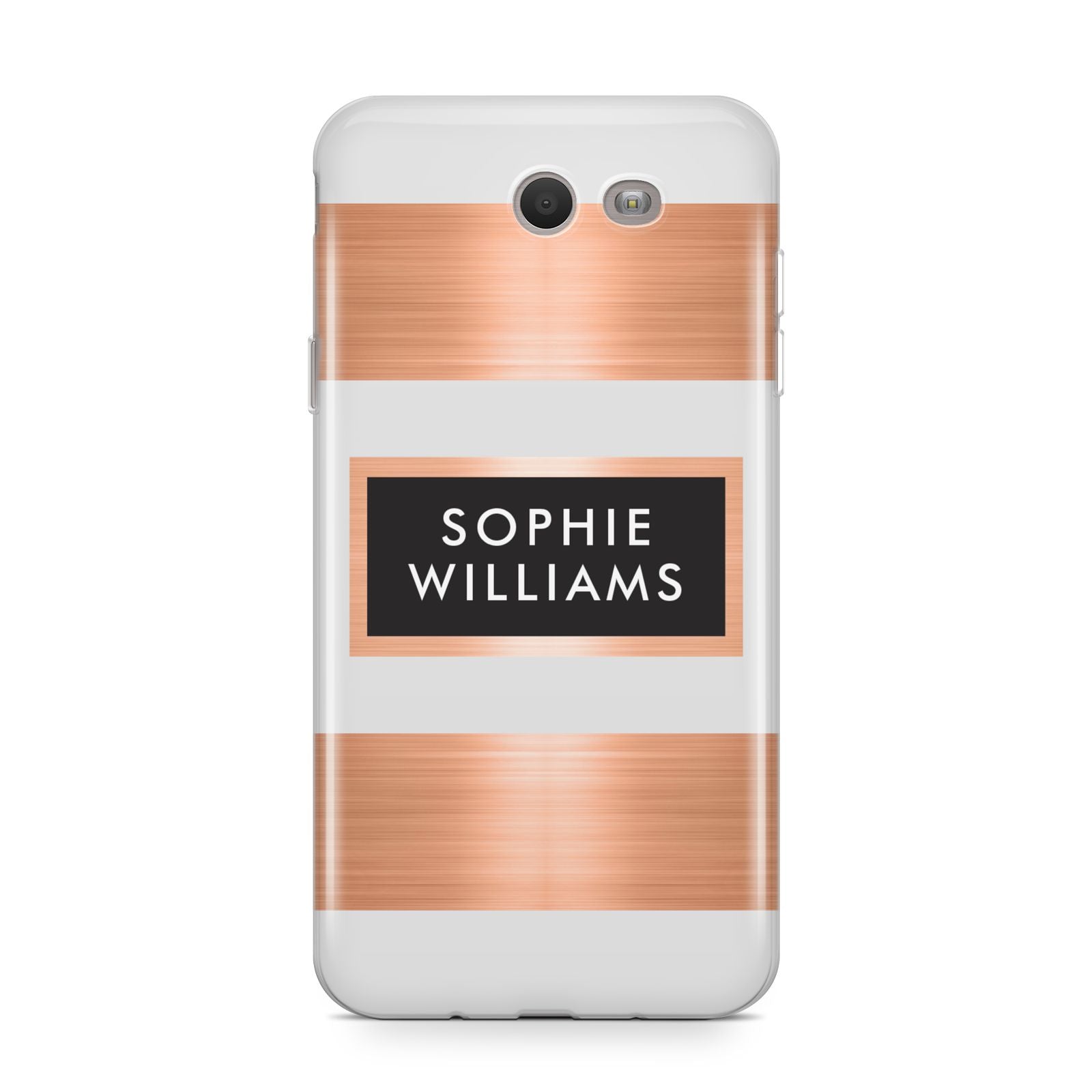 Personalised Rose Gold Name Text Initials Samsung Galaxy J7 2017 Case