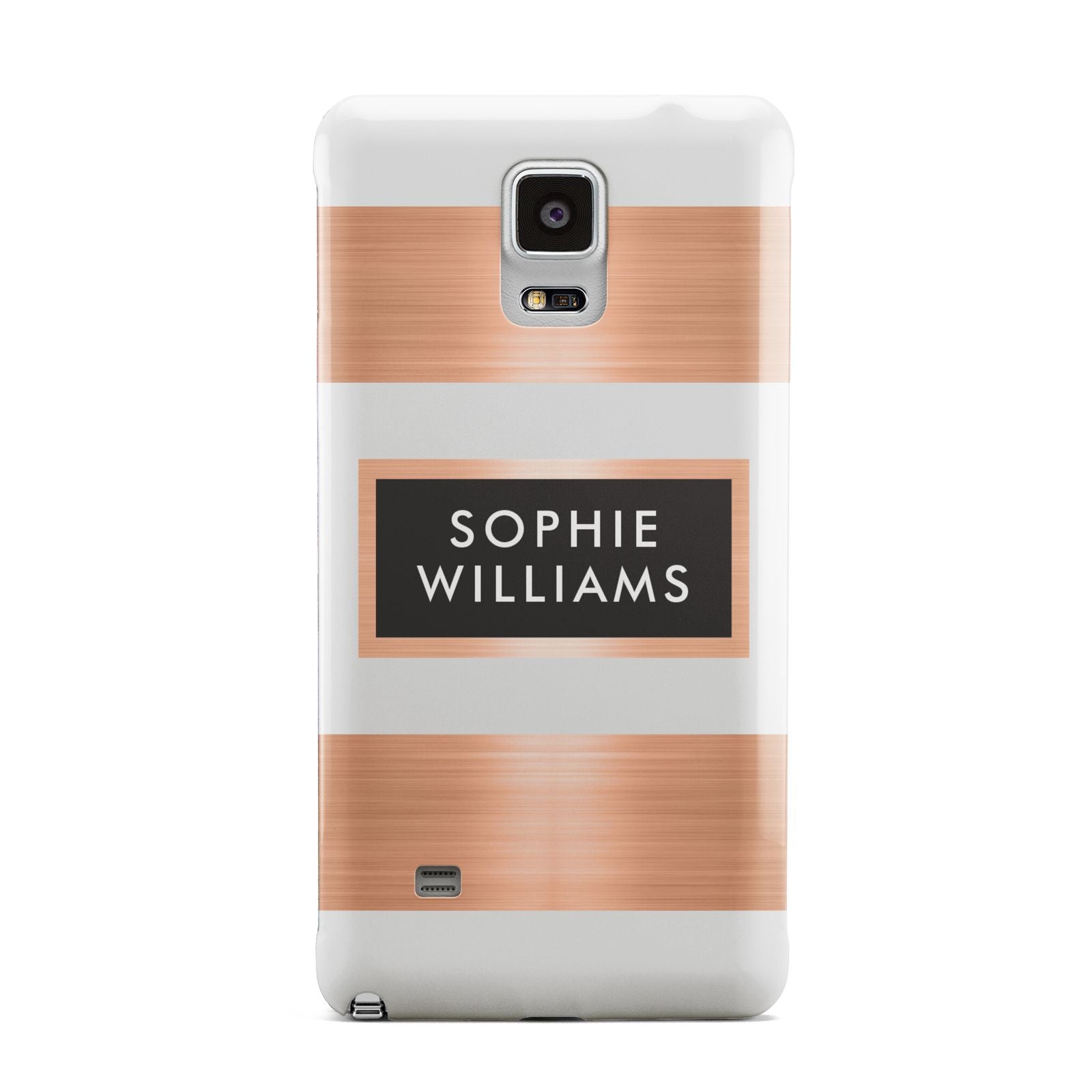 Personalised Rose Gold Name Text Initials Samsung Galaxy Note 4 Case