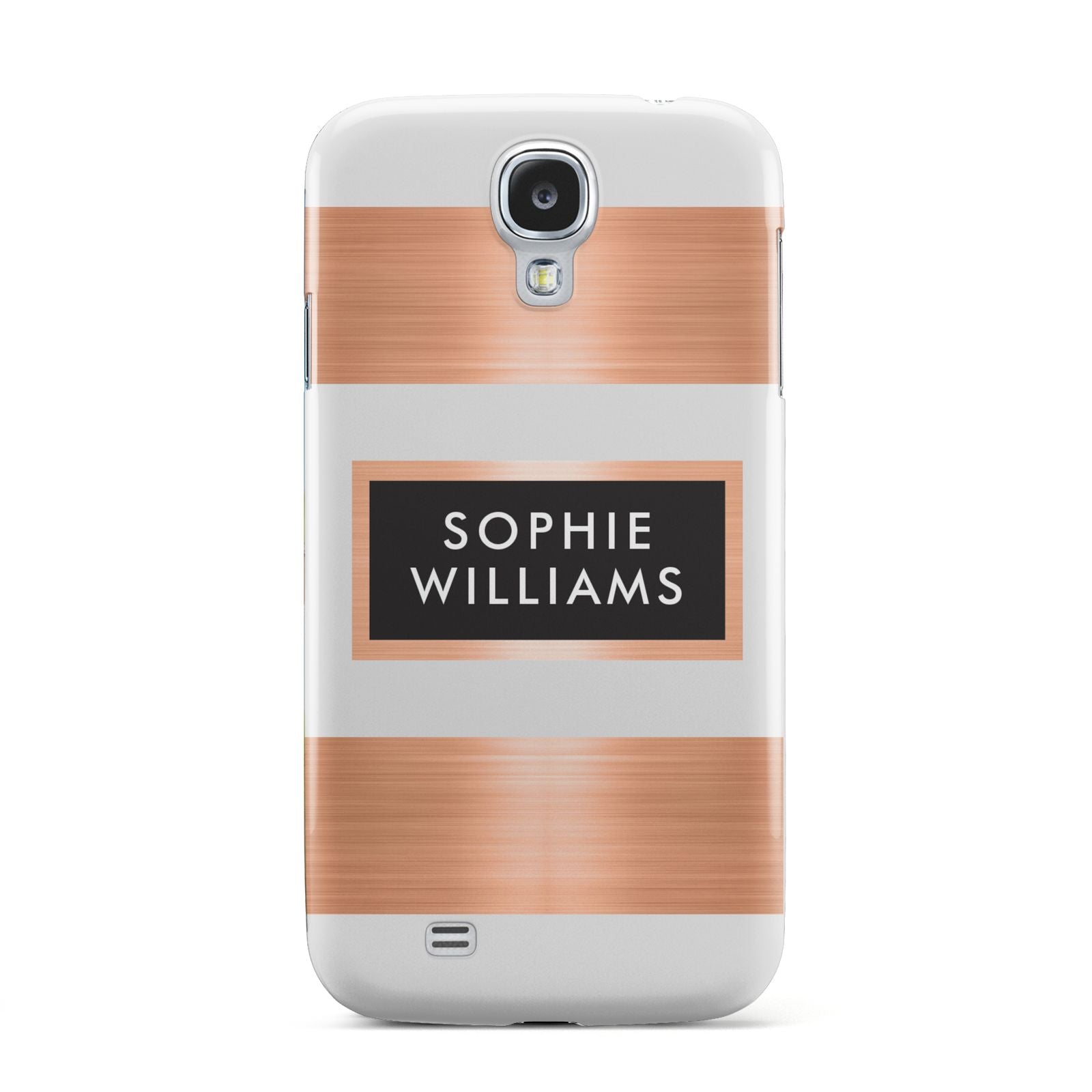 Personalised Rose Gold Name Text Initials Samsung Galaxy S4 Case