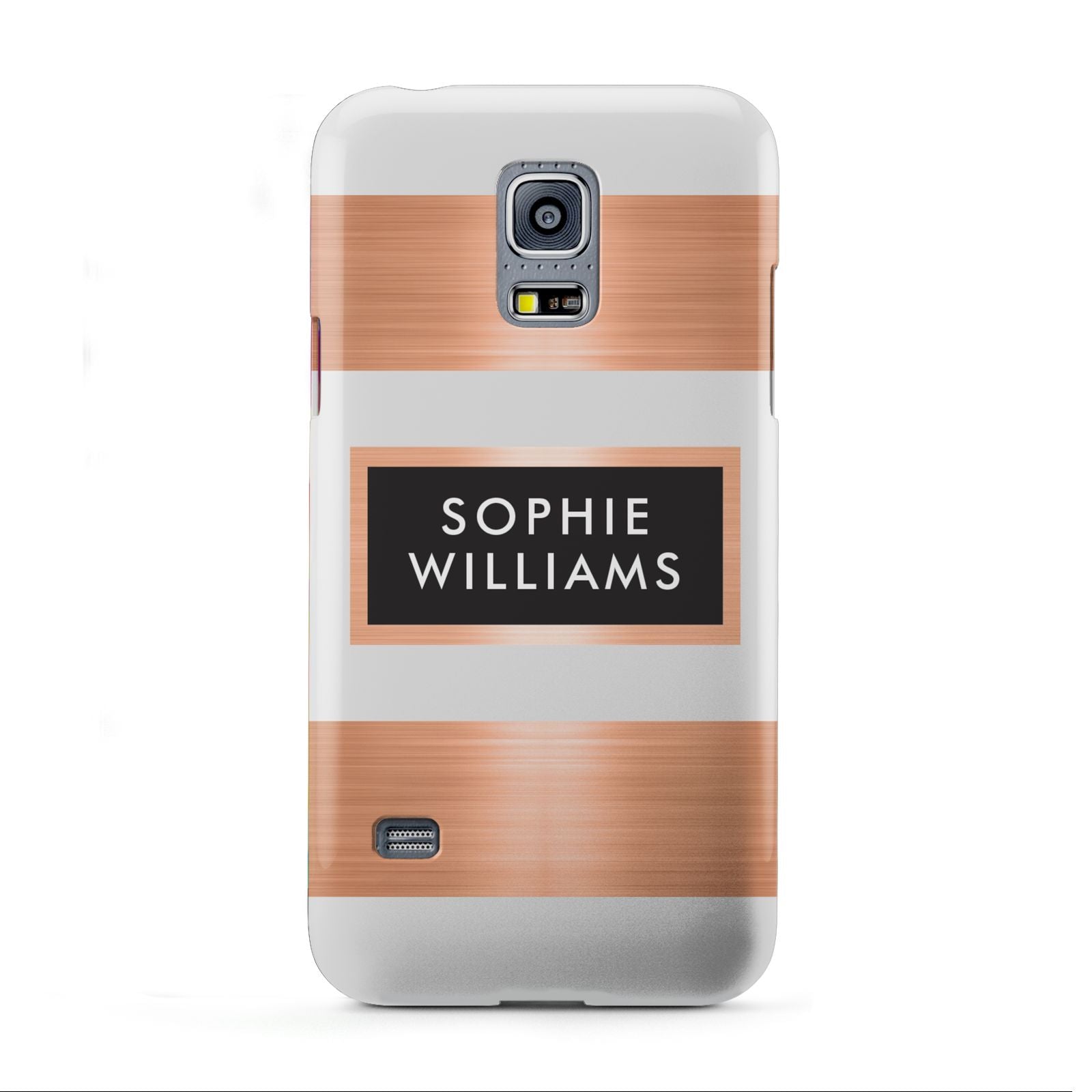 Personalised Rose Gold Name Text Initials Samsung Galaxy S5 Mini Case