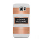 Personalised Rose Gold Name Text Initials Samsung Galaxy S6 Case