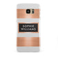 Personalised Rose Gold Name Text Initials Samsung Galaxy S7 Edge Case