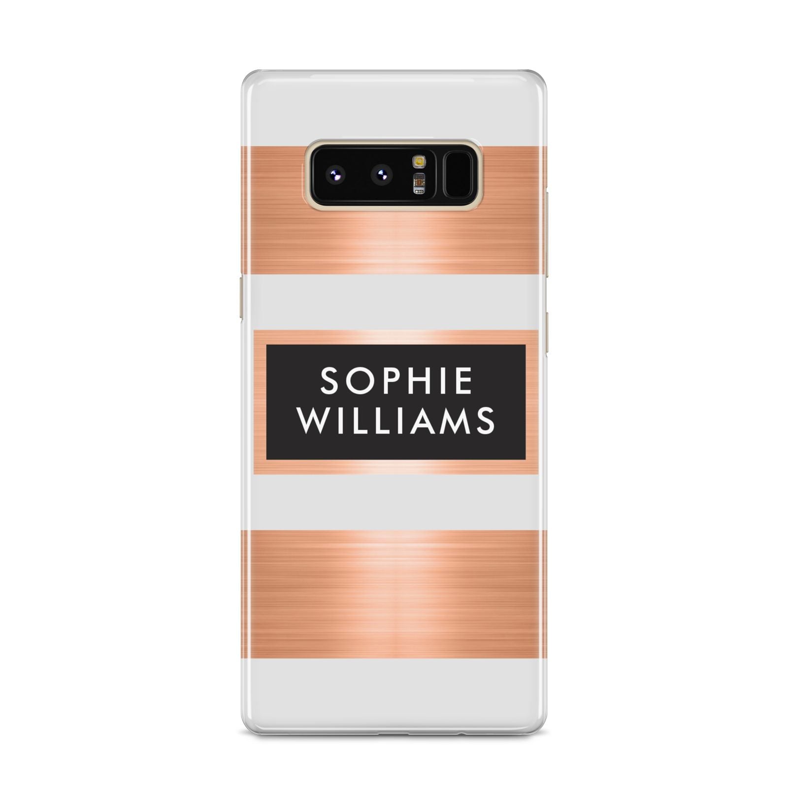 Personalised Rose Gold Name Text Initials Samsung Galaxy S8 Case