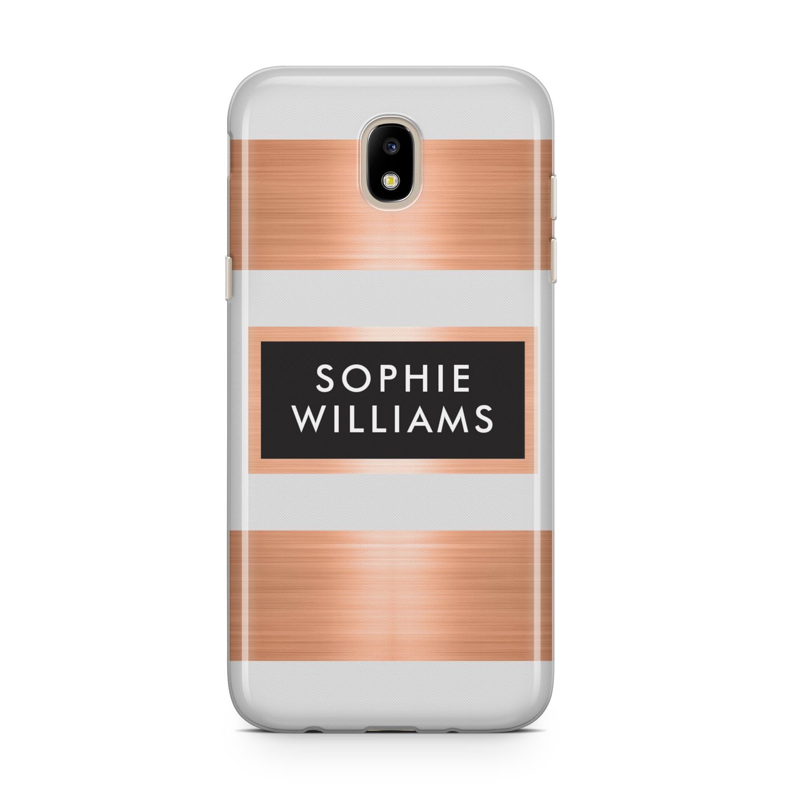Personalised Rose Gold Name Text Initials Samsung J5 2017 Case