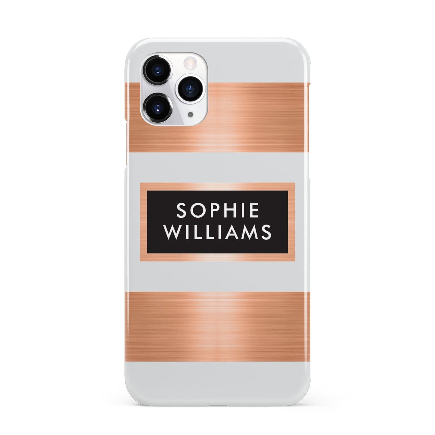 Personalised Rose Gold Name Text Initials iPhone 11 Pro 3D Snap Case