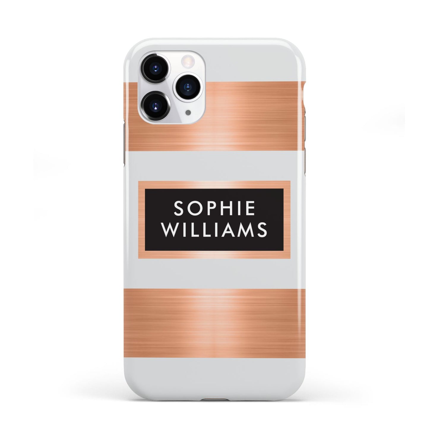 Personalised Rose Gold Name Text Initials iPhone 11 Pro 3D Tough Case