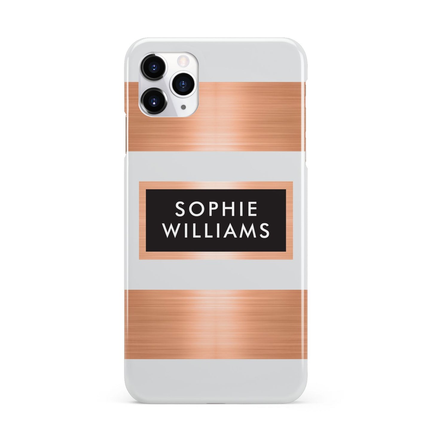 Personalised Rose Gold Name Text Initials iPhone 11 Pro Max 3D Snap Case