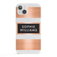 Personalised Rose Gold Name Text Initials iPhone 13 Full Wrap 3D Snap Case