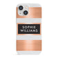 Personalised Rose Gold Name Text Initials iPhone 13 Mini Full Wrap 3D Snap Case