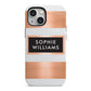 Personalised Rose Gold Name Text Initials iPhone 13 Mini Full Wrap 3D Tough Case