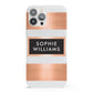 Personalised Rose Gold Name Text Initials iPhone 13 Pro Max Full Wrap 3D Snap Case