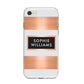 Personalised Rose Gold Name Text Initials iPhone 8 Bumper Case on Silver iPhone