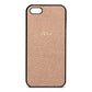 Personalised Rose Gold Pebble Leather iPhone 5 Case