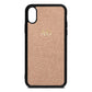 Personalised Rose Gold Pebble Leather iPhone Xs Case