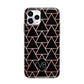 Personalised Rose Gold Triangle Marble Apple iPhone 11 Pro in Silver with Bumper Case