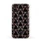 Personalised Rose Gold Triangle Marble Apple iPhone XS 3D Tough