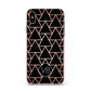 Personalised Rose Gold Triangle Marble Apple iPhone Xs Max Impact Case Pink Edge on Gold Phone