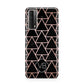 Personalised Rose Gold Triangle Marble Huawei P Smart 2021