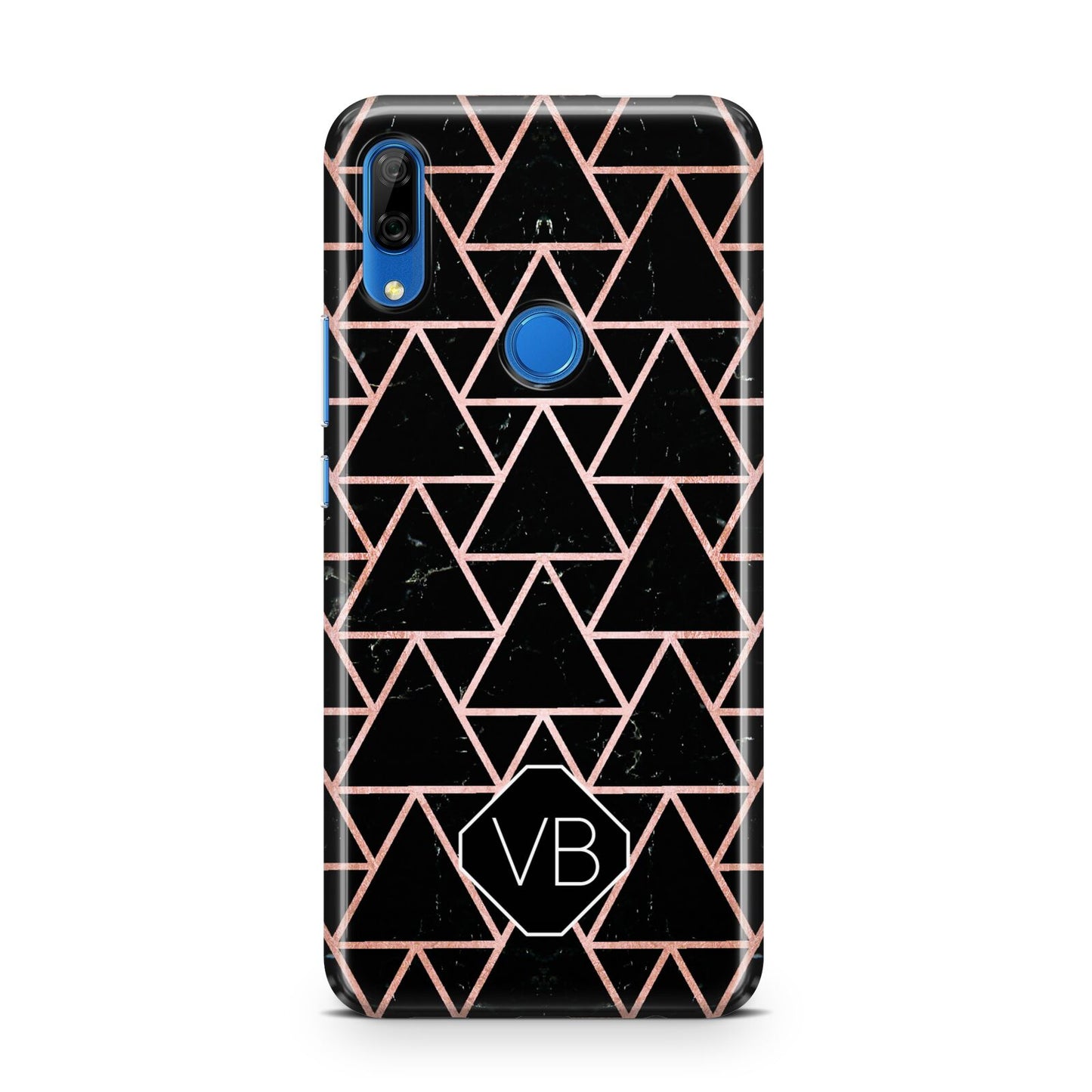 Personalised Rose Gold Triangle Marble Huawei P Smart Z