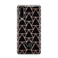 Personalised Rose Gold Triangle Marble Huawei P30 Phone Case