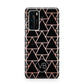 Personalised Rose Gold Triangle Marble Huawei P40 Phone Case