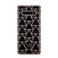 Personalised Rose Gold Triangle Marble Protective Samsung Galaxy Case