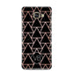 Personalised Rose Gold Triangle Marble Samsung Galaxy A3 2016 Case on gold phone