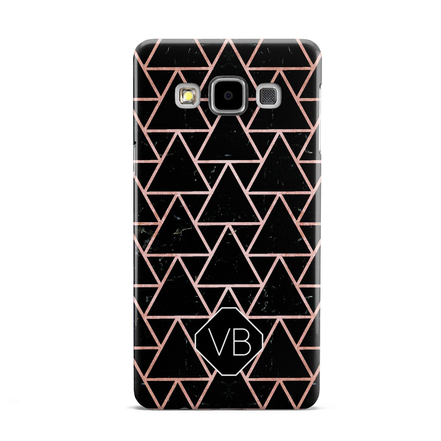 Personalised Rose Gold Triangle Marble Samsung Galaxy A5 Case