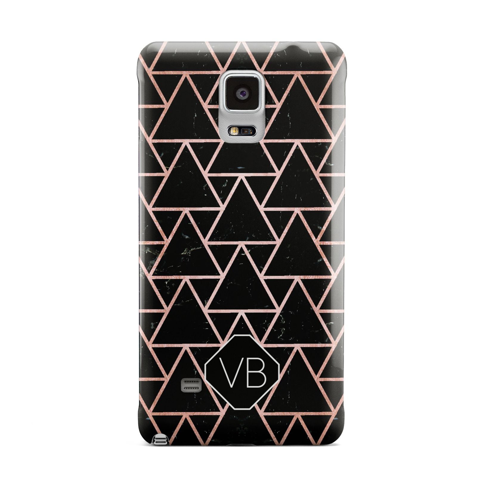 Personalised Rose Gold Triangle Marble Samsung Galaxy Note 4 Case