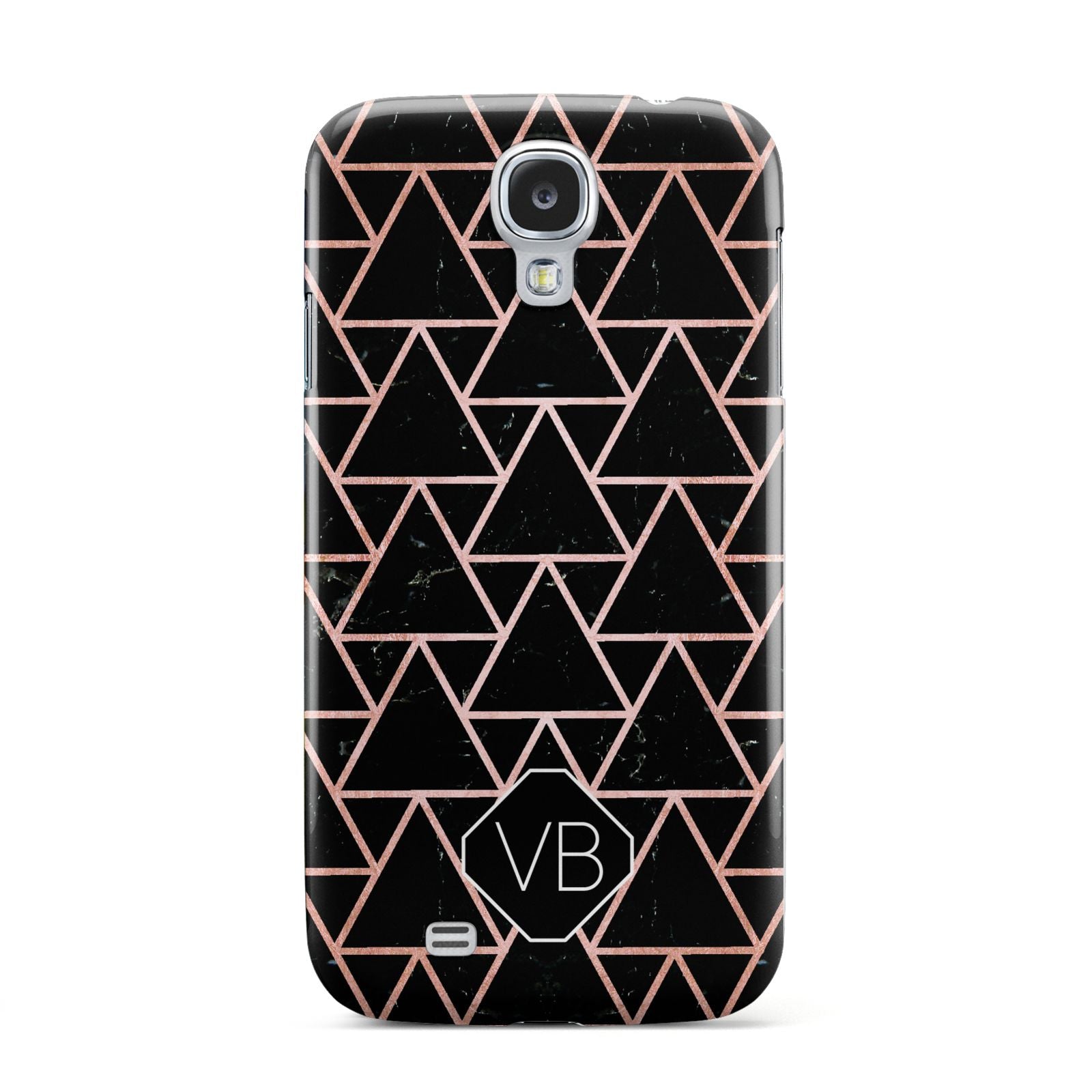 Personalised Rose Gold Triangle Marble Samsung Galaxy S4 Case