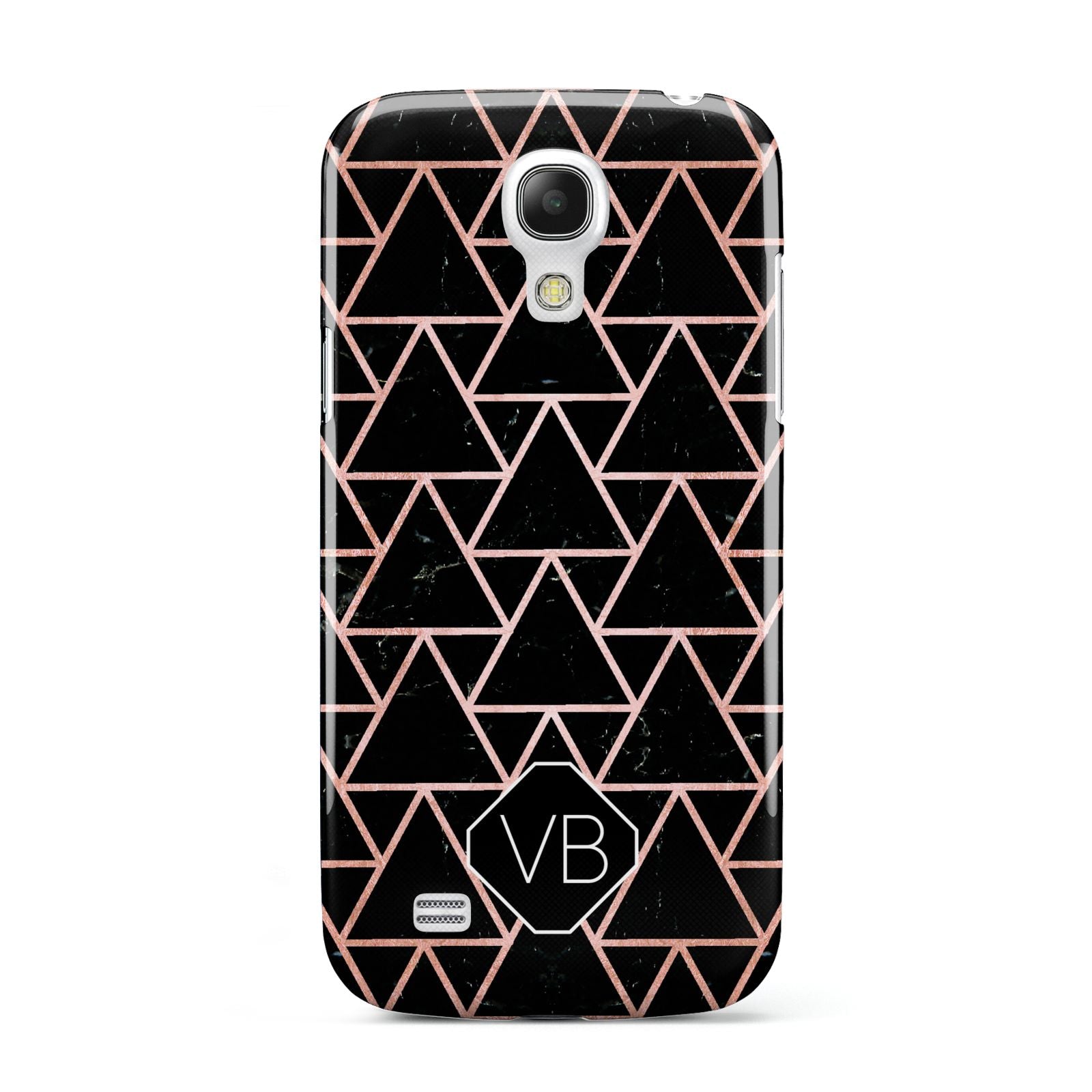 Personalised Rose Gold Triangle Marble Samsung Galaxy S4 Mini Case