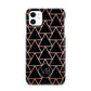 Personalised Rose Gold Triangle Marble iPhone 11 3D Snap Case