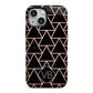 Personalised Rose Gold Triangle Marble iPhone 13 Mini Full Wrap 3D Tough Case
