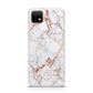 Personalised Rose Gold Vein Marble Initials Huawei Enjoy 20 Phone Case