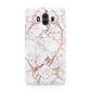 Personalised Rose Gold Vein Marble Initials Huawei Mate 10 Protective Phone Case