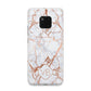 Personalised Rose Gold Vein Marble Initials Huawei Mate 20 Pro Phone Case