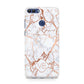 Personalised Rose Gold Vein Marble Initials Huawei P Smart Case