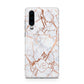 Personalised Rose Gold Vein Marble Initials Huawei P30 Phone Case