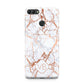 Personalised Rose Gold Vein Marble Initials Huawei Y9 2018