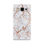 Personalised Rose Gold Vein Marble Initials Samsung Galaxy A5 Case