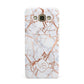 Personalised Rose Gold Vein Marble Initials Samsung Galaxy A8 Case