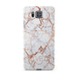 Personalised Rose Gold Vein Marble Initials Samsung Galaxy Alpha Case