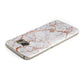 Personalised Rose Gold Vein Marble Initials Samsung Galaxy Case Top Cutout