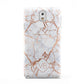 Personalised Rose Gold Vein Marble Initials Samsung Galaxy Note 3 Case