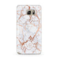 Personalised Rose Gold Vein Marble Initials Samsung Galaxy Note 5 Case