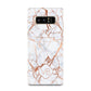 Personalised Rose Gold Vein Marble Initials Samsung Galaxy Note 8 Case